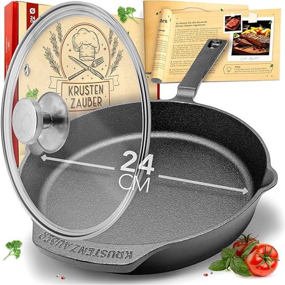 KRUSTENZAUBER 24cm Gusseisen-Frittierpfanne Induktion